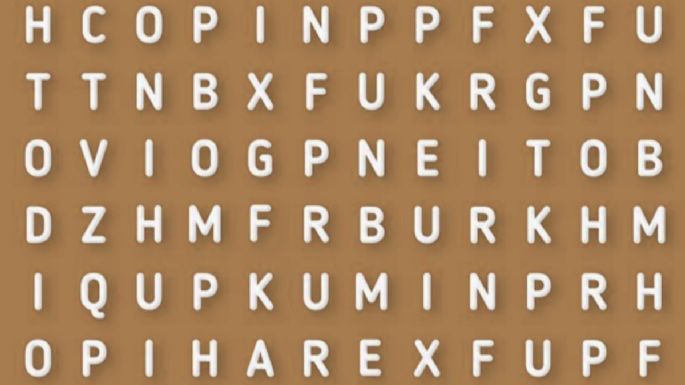 Sólo una mente muy veloz puede encontrar la palabra ‘ARTE’ en menos de 5 segundos