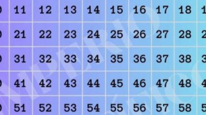 Sólo una mente muy lúcida puede encontrar el número 250 en menos de 5 segundos