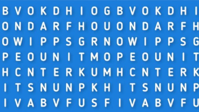 Sólo una mente muy lúcida puede encontrar la palabra ‘EGIPTO’ en menos de 5 segundos