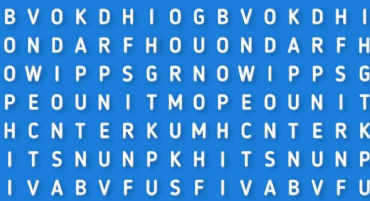 Sólo una mente muy lúcida puede encontrar la palabra ‘EGIPTO’ en menos de 5 segundos
