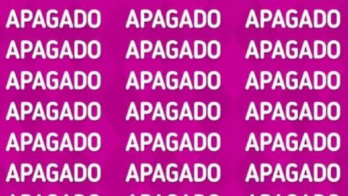 Solo una vista privilegiada puede encontrar la palabra ‘APEGADO’ en tiempo récord