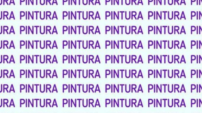 Solo una vista ágil puede encontrar la palabra ‘TINTURA’ en tiempo récord