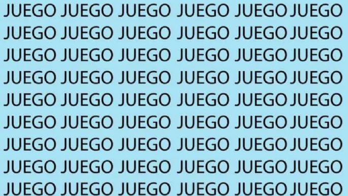 Sólo una vista ágil puede encontrar la palabra ‘JUZGO’ en tiempo récord