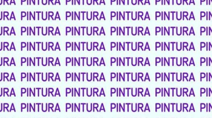 Solo una vista ágil puede encontrar la palabra ‘TINTURA’ en tiempo récord