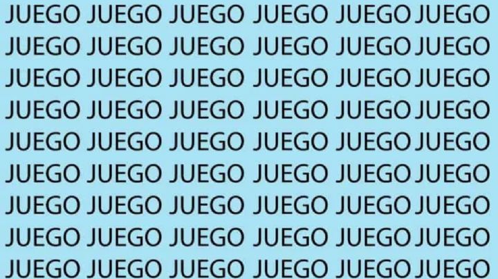 Sólo una vista ágil puede encontrar la palabra ‘JUZGO’ en tiempo récord