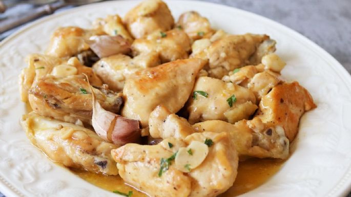 Receta de la abuela exquisita y express: pollo al ajillo