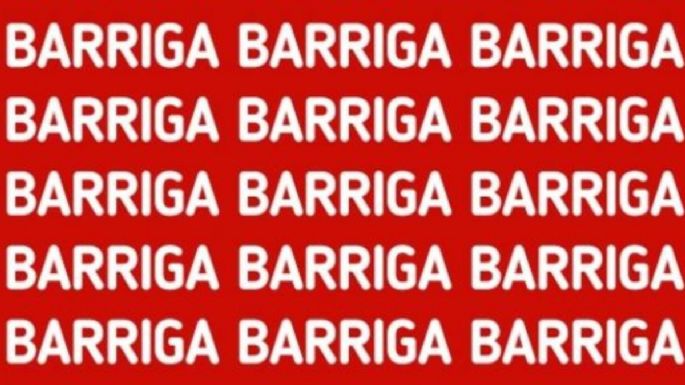 Solo una vista ágil puede encontrar la palabra ‘BARRICA’ en tiempo récord