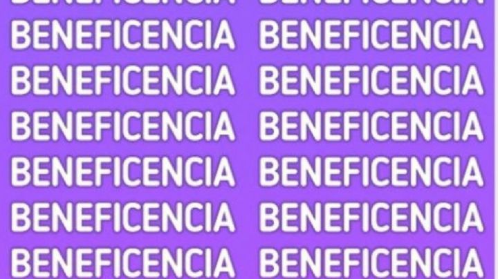 Solo una mente muy ágil puede encontrar la palabra ‘BENEFECENCIA’ en solo 5 segundos