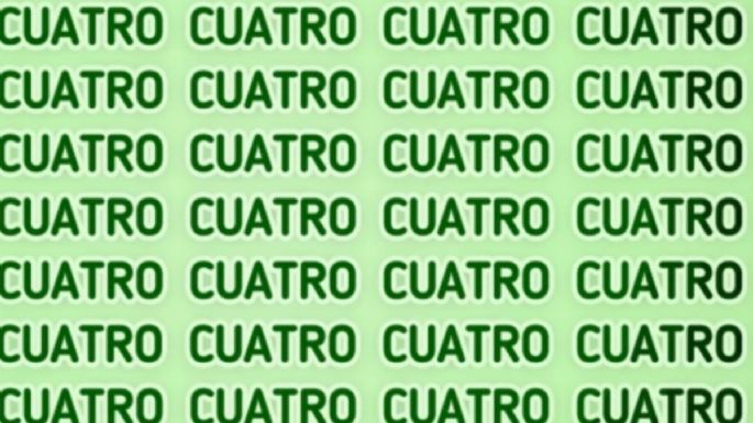 Solo una mente muy ingeniosa puede encontrar la palabra ‘CUARTO’ en solo 7 segundos