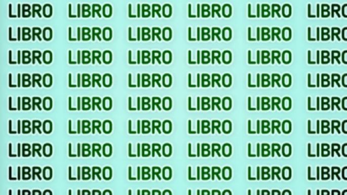 Solo una mente muy entrenada puede encontrar la palabra ‘LIBRA’ en solo 4 segundos