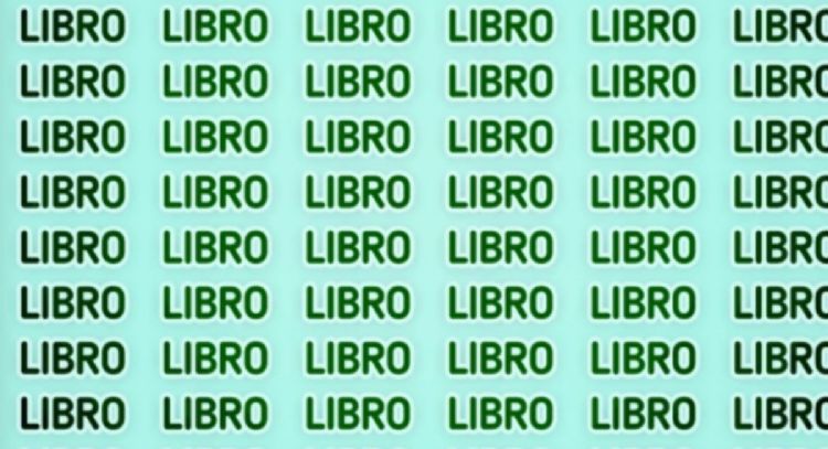Solo una mente muy entrenada puede encontrar la palabra ‘LIBRA’ en solo 4 segundos