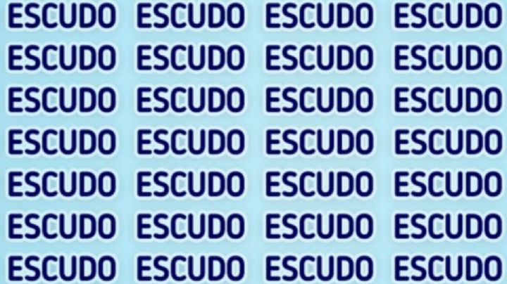 Solo una mente muy entrenada puede encontrar la palabra ‘ESCUPO’ en solo 7 segundos