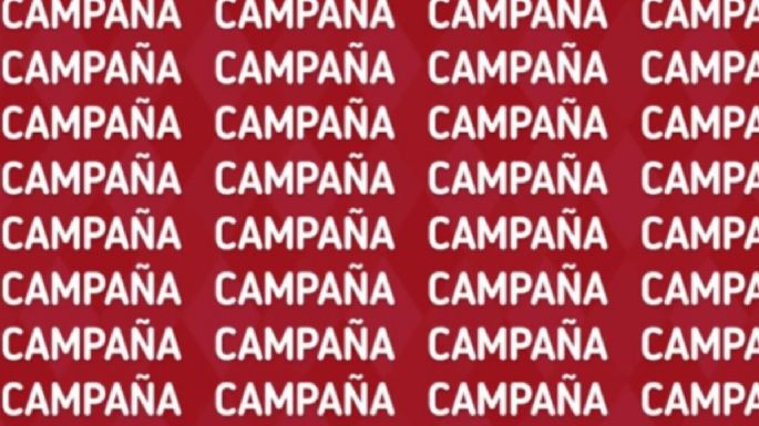 Solo una mente muy entrenada puede encontrar la palabra ‘CAMPANA’ en solo 7 segundos