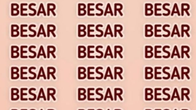 Solo una mente muy inteligente puede encontrar la palabra ‘PESAR’ en solo 5 segundos