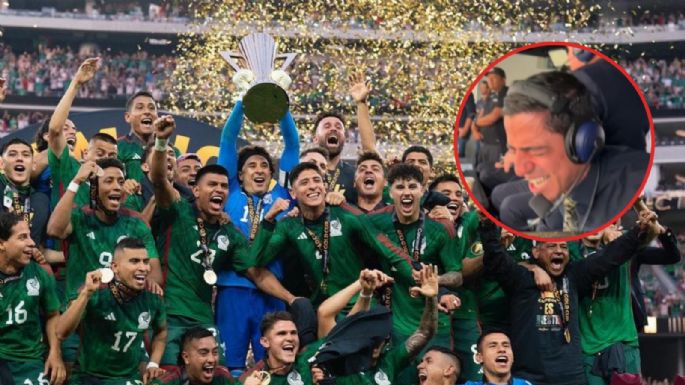 Comentarista deportivo se vuelve VIRAL tras romper en llanto con victoria de México en Copa Oro 2023