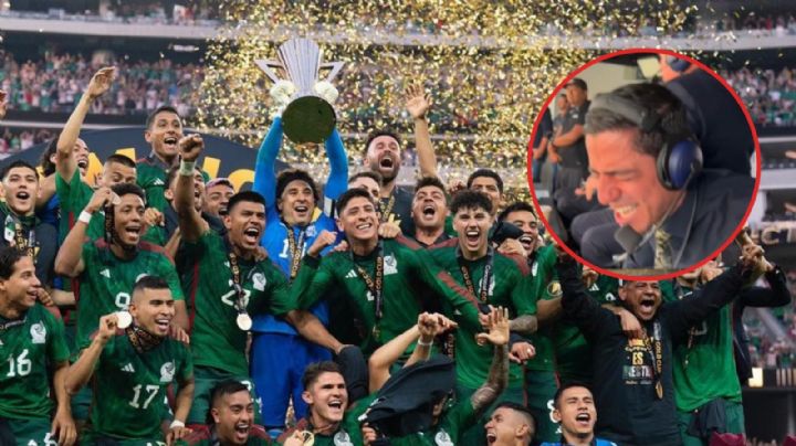 Comentarista deportivo se vuelve VIRAL tras romper en llanto con victoria de México en Copa Oro 2023