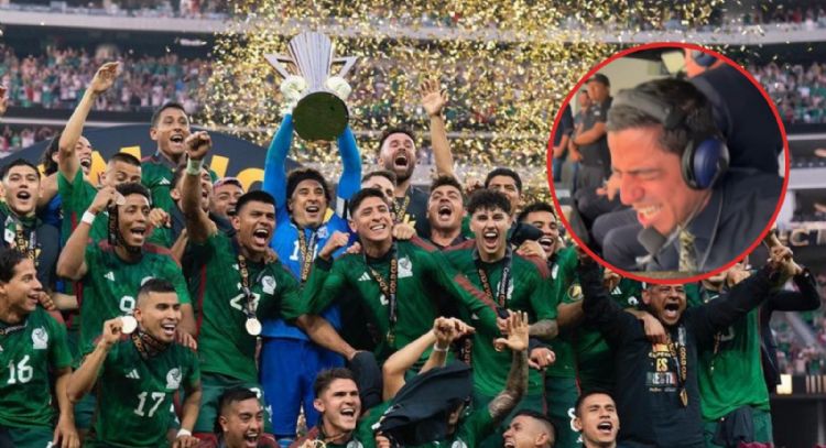 Comentarista deportivo se vuelve VIRAL tras romper en llanto con victoria de México en Copa Oro 2023
