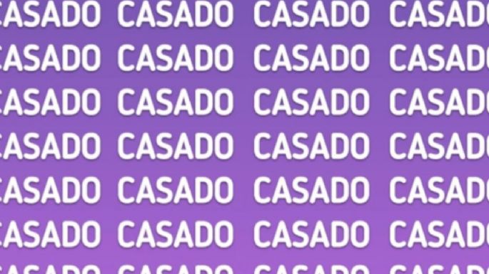 Solo una mente muy brillante puede encontrar la palabra ‘CATADO’ en solo 7 segundos