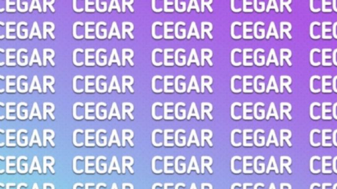 Solo una mente muy brillante puede encontrar la palabra ‘SEGAR’ en solo 5 segundos