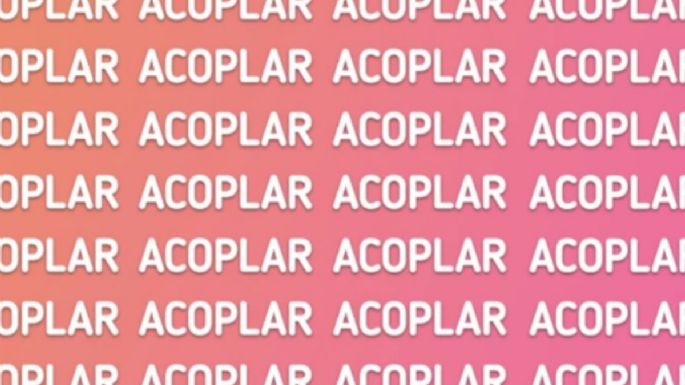 Solo una mente extremadamente inteligente puede encontrar la palabra ‘ACOPLAR’ en solo 7 segundos