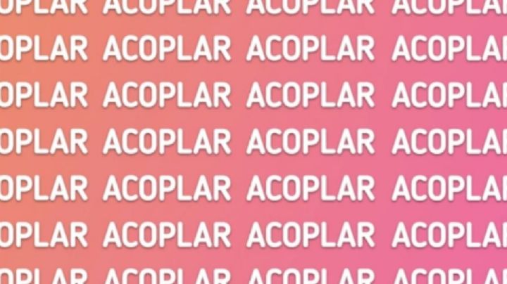 Solo una mente extremadamente inteligente puede encontrar la palabra ‘ACOPLAR’ en solo 7 segundos