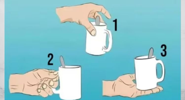 ¿Qué forma de agarrar la taza viste primero? según tu respuesta te diré un rasgo de tu personalidad